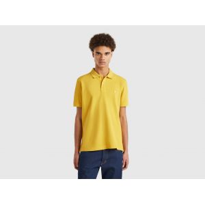 Benetton, Polo Regular Jaune Moutarde, size S, Moutarde, Homme