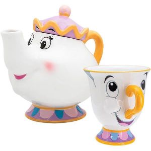 Disney La Belle et la Bête Théière Mme Samovar + Mug Zip Gift