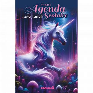 Mon agenda scolaire 2025-2026 Licorne féérique (Relié)