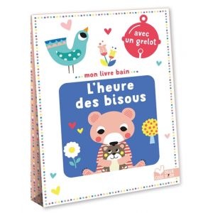 Mon livre bain - l'heure des bisous - avec un grelot (Pochette)