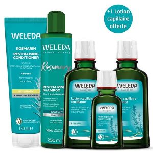 Routine capillaire complète romarin - lotion offerte - Weleda