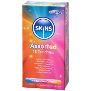 Skins Assorted Lot de 12 Préservatifs - Transparent
