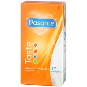 Pasante Taste Mixed Flavours Préservatifs à Saveurs Mixtes 12 pcs. - Transparent