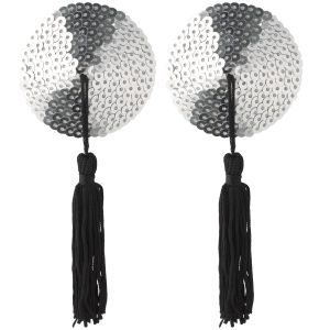 Amorable by Rimba Cache-t&eacute;tons avec Pompons - Argent&eacute;