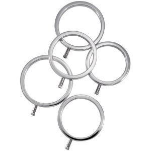 ElectraStim ElectraRings Solid Metal Cock Rings 5 pcs - Argenté