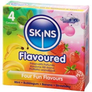Skins Flavoured Condoms 4 pcs - Transparent