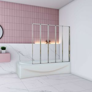 Pare baignoire en 5 volets 120x140cm