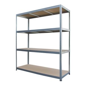 Etag&egrave;re m&eacute;tal et bois 180X160X60 grise