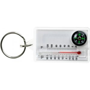 Thermomètre boussole porte-clefs