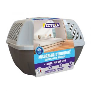 Absorbeur d'humidit&eacute; M&eacute;dium avec 1 recharge galet de 500g