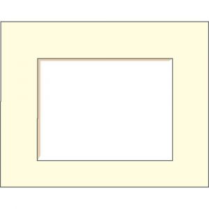 40X50 Passe Partout 25X38 Blanc Casse