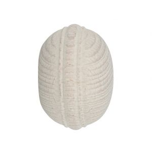 Embout tringle à rideaux, boule annelée diamètre 28mm blanchi