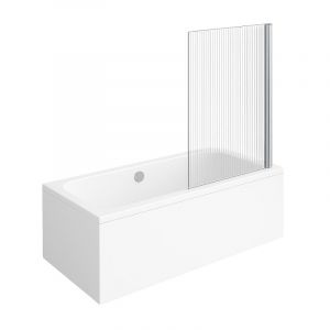 Baignoire droite Architectura acrylique 170 x 80 cm + Pare bain droite AURYS Raywall chrom&eacute;