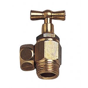 Robinet d'arrêt WC droit écrou prisonnier 12x17 mm brut