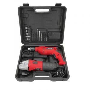 Perceuse à percussion 500W + Meuleuse 500W + Mallette 17 accessoires ITOOLS