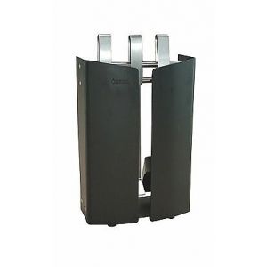 Serviteur de chemin&eacute;e acier et noir Proline 2 46.5x28x12.5cm