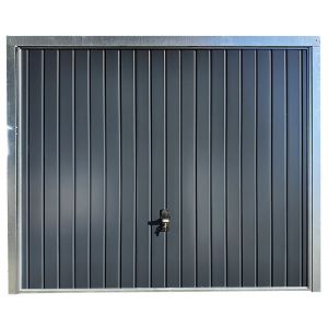 Porte de garage basculante grise l.240 x H.200 cm x Ep.20 mm