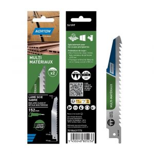2 Lames de Scie Sabre S610VF  Multimatériaux