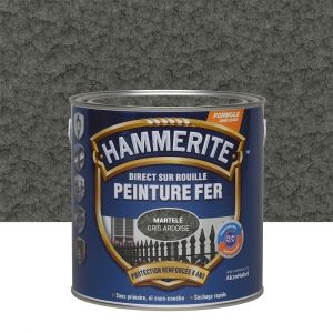 Peinture Hammerite Direct sur Rouille - Martele - Gris Ardoise - 2,5L