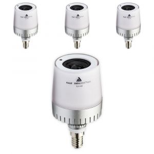 Lot de 4 ampoules LED Bluetooth E14 + enceinte avec télécommande - Chacon