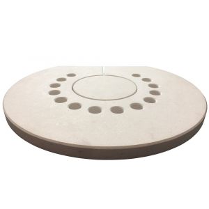 Couronne de po&ecirc;le &agrave; bois en pierre de tuffeau