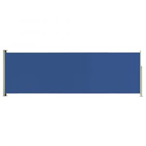 Auvent paravent store brise-vue latéral rétractable de patio jardin terrasse balcon protection visuelle écran 200 x 600 cm bleu 02_0007363