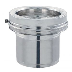Adaptateur double paroi isolée Poujoulat vers simple paroi lisse