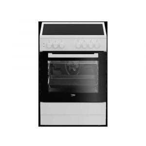 cuisinière vitrocéramique 72l 4 feux blanc - CUV6710B