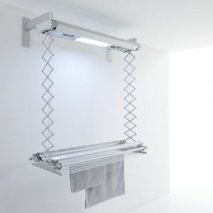 Étendoir électrique mur ou plafond en aluminium résistant – gris – 160x57x30 cm - FOXYDRY Air 150