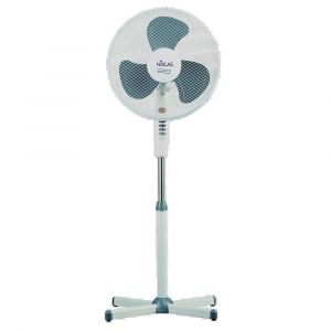 Ventilateur sur pied 45W Mat t&eacute;lescopique 1.30m 3 vitesses 40 cm NIKLAS