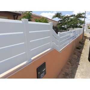 Poteau depart mur adele pvc  blanc 90x40