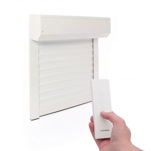 Volet Roulant Recoupable Electrique Radio ALU Blanc H155 x L150 cm