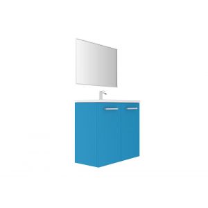 Meuble de salle de bain - Bleu lagon - L80xP35cm