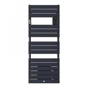 Radiateur sèche-serviettes électrique Riviera 2 - Avec soufflerie - 1000+1000W - Gris ardoise