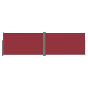 Auvent paravent store brise-vue latéral rétractable de patio jardin terrasse balcon protection visuelle écran 180 x 600 cm rouge 02_0007469