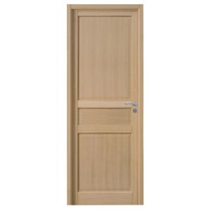 Bloc-porte poussant droit - Plaque bois chene - 204x73x72cm