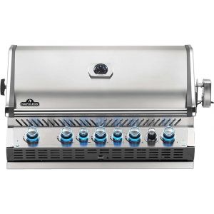 Barbecue gaz encastrable Prestige Pro 665 inox 4 brûleurs + Sizzle Zone + brûleur arrière + Fumage - Napoleon