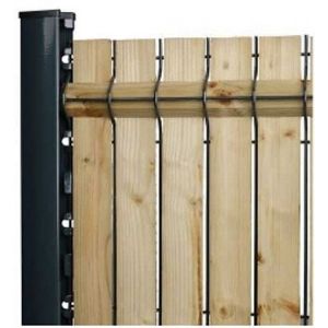 Kit d'occultation bois bocage pour panneau rigide hauteur 1.23 m