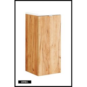 Meuble bas de salle de bain - 80 cm - Oak - 1 porte - LISOA