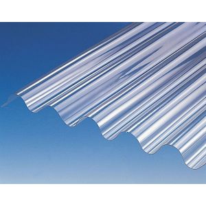 Plaque PVC ondulé transparent PO 76-18 - 3x0,90m