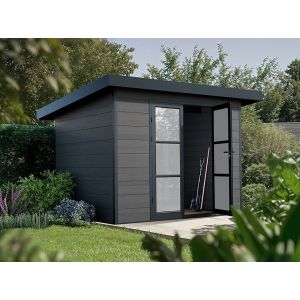 Abri de Jardin Composite ALMA - 7m2 - Gris - Cabane de jardin