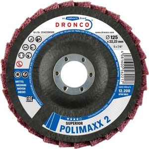 Disque à  lamelles de polissage Polimaxx moyen 125mm - DRONCO - 5542206100