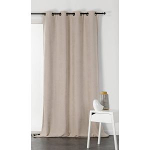 Rideau oeillet occultant Alaska - Taupe - 140x350cm