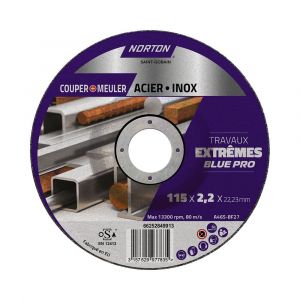 DISQUE à COUPER ET à EBARBER TRONC.  EXTREM ACIER iNOX 115X2,2X22,2