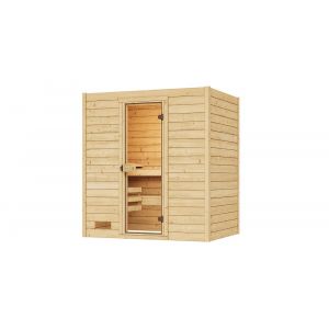 Sauna d'int&eacute;rieur VALIDA 2 GT avec poele 5.4kW- madrier 38mm -