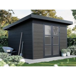 Abri de Jardin Composite ALMA - 9m2 Gris - Cabane de Jardin