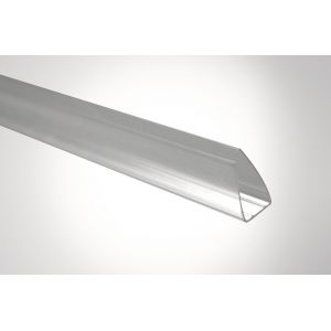 Profil U 3 m en polycarbonate transparent pour plaque épaisseur 16 mm