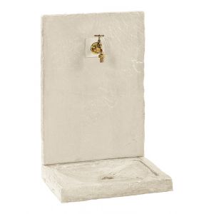 Fontaine murale ardoisée - Pierre - 74x36x49cm