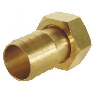 Raccord cannelé droit - Ecrou tournant 3/8"" pour tuyau d'arrosage Ø12mm