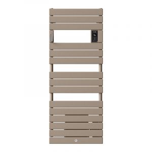 Radiateur sèche-serviettes électrique Riviera 2 - Avec soufflerie - 750+1000W - Brun sable